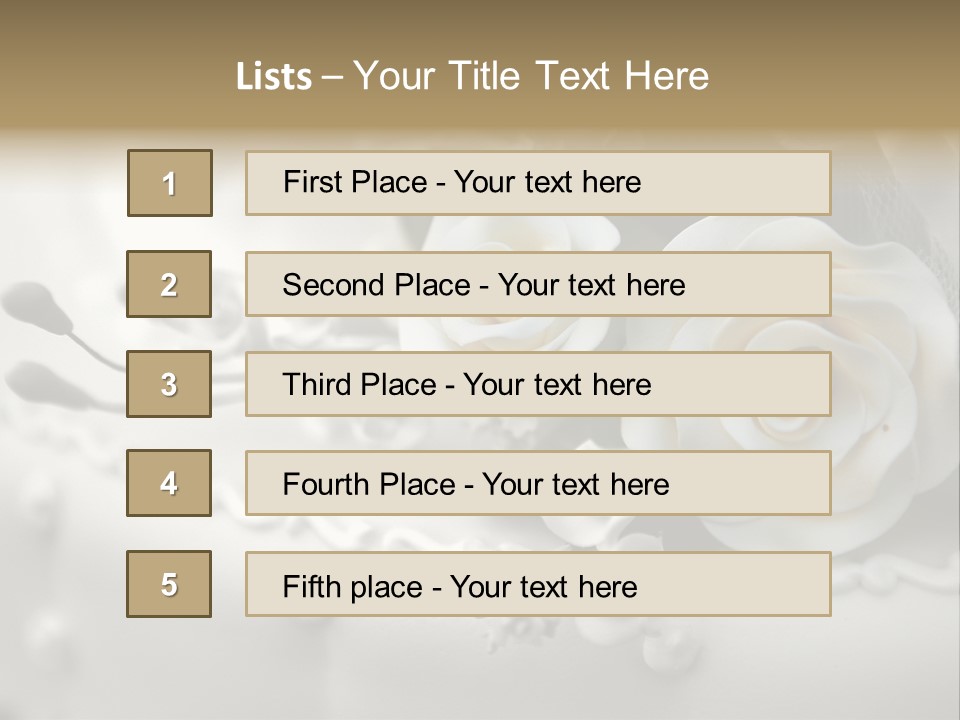 Two White Roses On A White Background Powerpoint Template PowerPoint Template