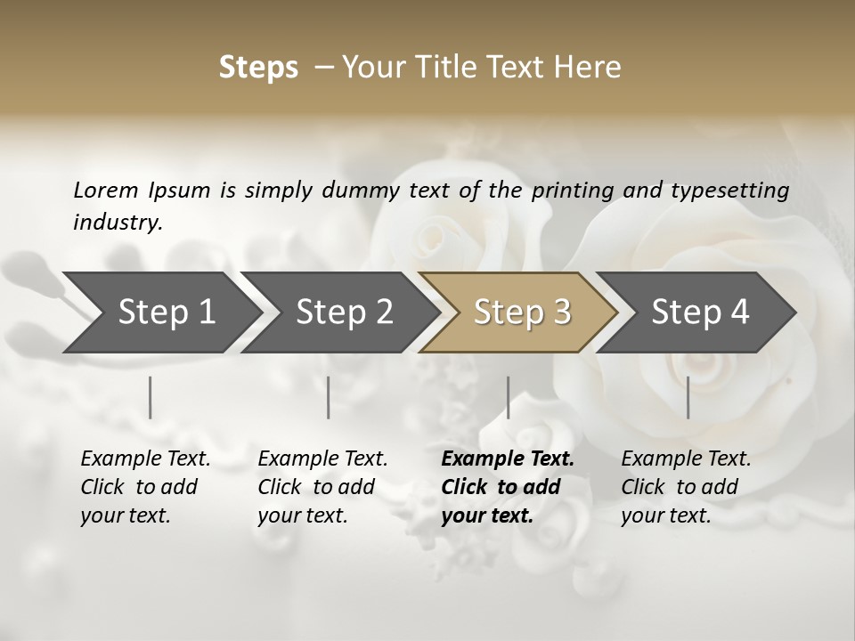 Two White Roses On A White Background Powerpoint Template PowerPoint Template
