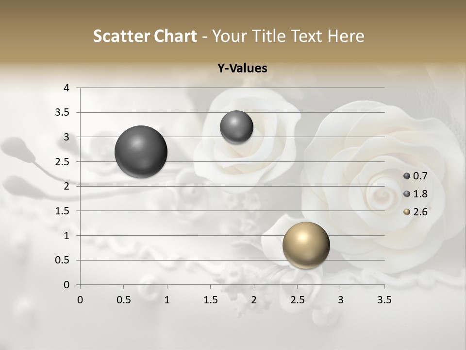 Two White Roses On A White Background Powerpoint Template PowerPoint Template