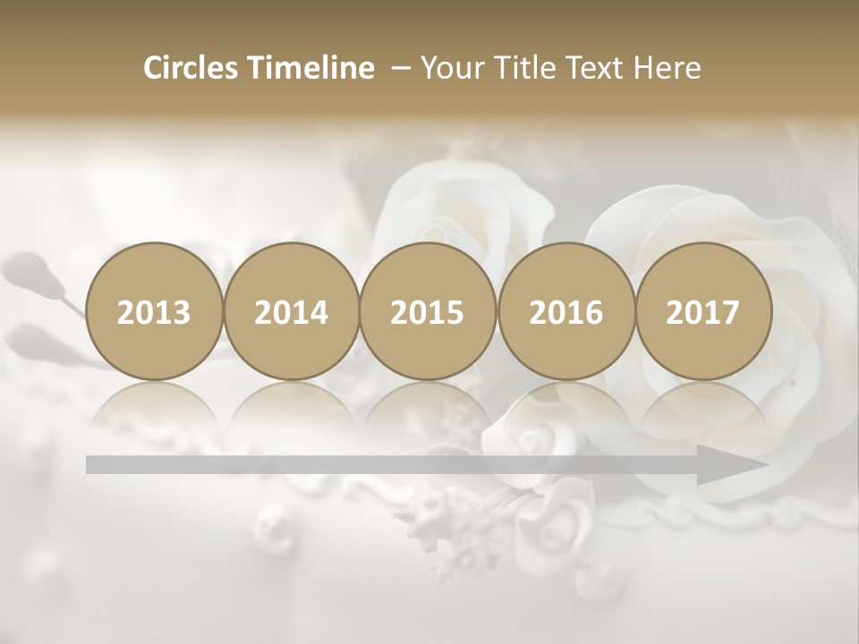 Two White Roses On A White Background Powerpoint Template PowerPoint Template