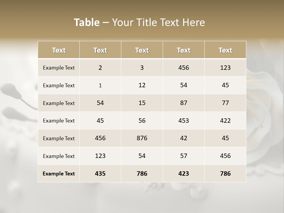 Two White Roses On A White Background Powerpoint Template PowerPoint Template