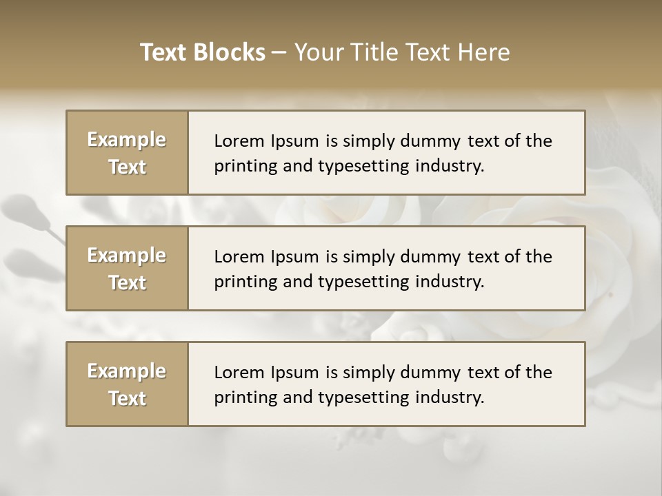 Two White Roses On A White Background Powerpoint Template PowerPoint Template