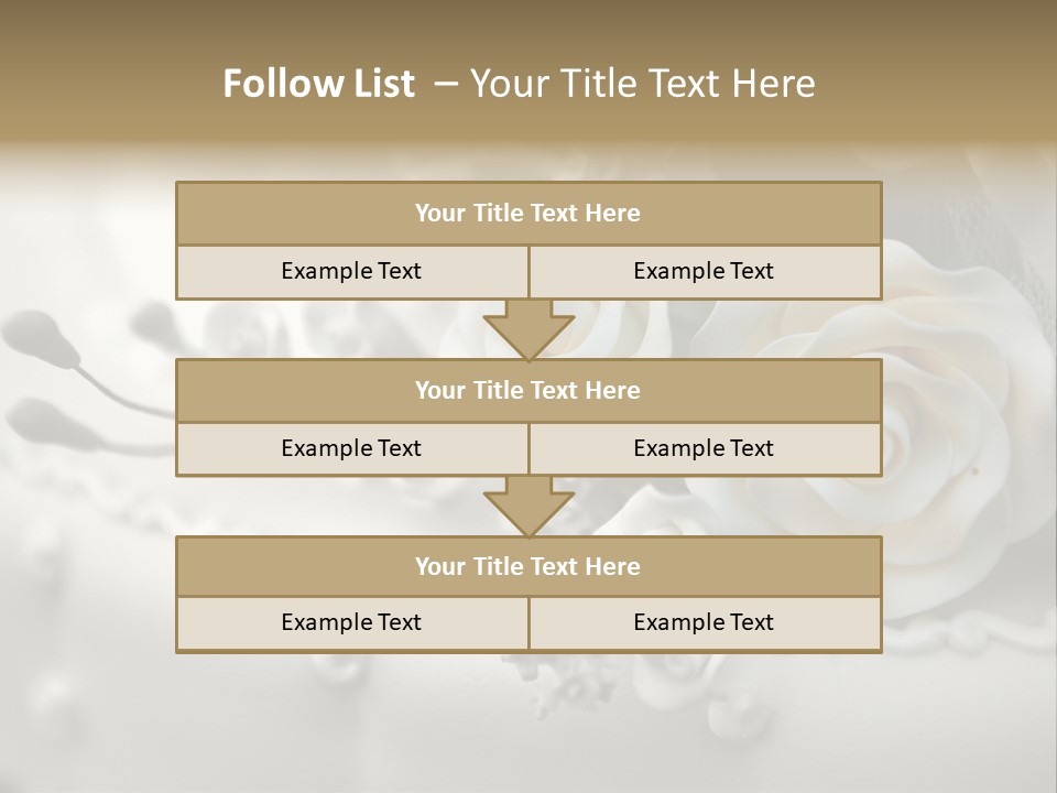 Two White Roses On A White Background Powerpoint Template PowerPoint Template