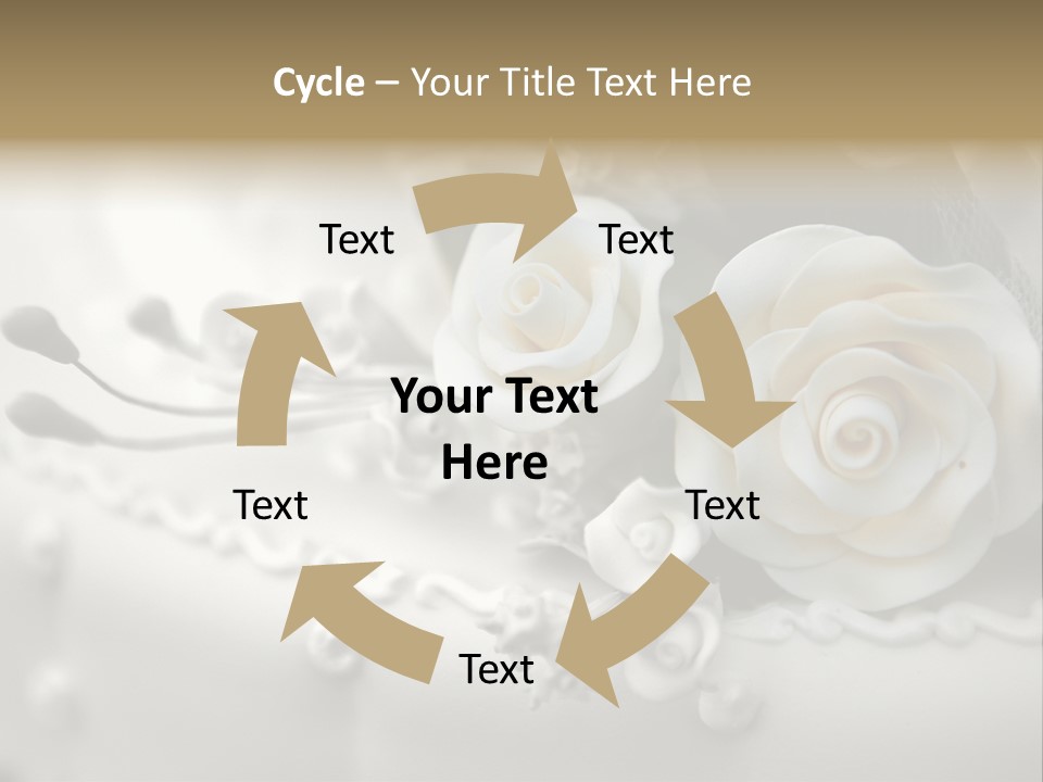 Two White Roses On A White Background Powerpoint Template PowerPoint Template