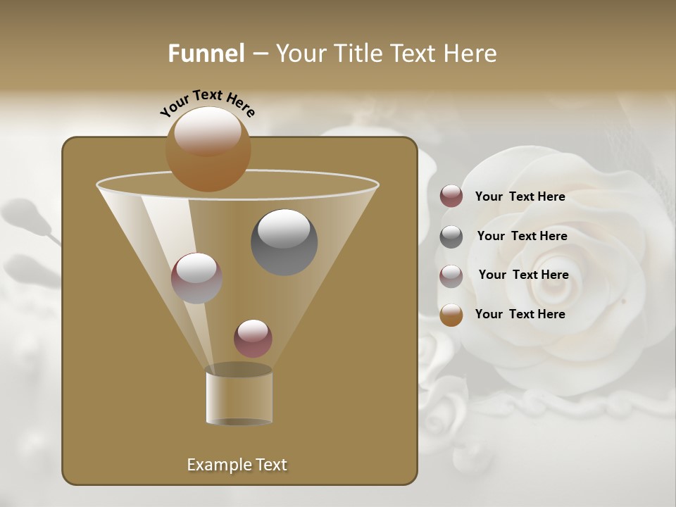 Two White Roses On A White Background Powerpoint Template PowerPoint Template