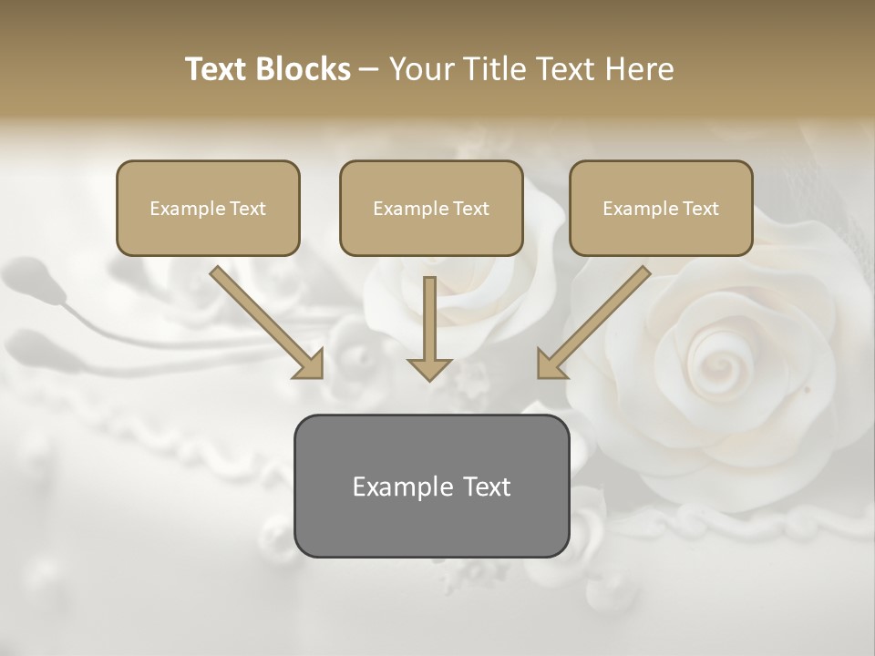 Two White Roses On A White Background Powerpoint Template PowerPoint Template