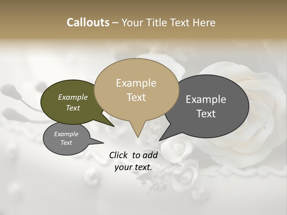 Two White Roses On A White Background Powerpoint Template PowerPoint Template