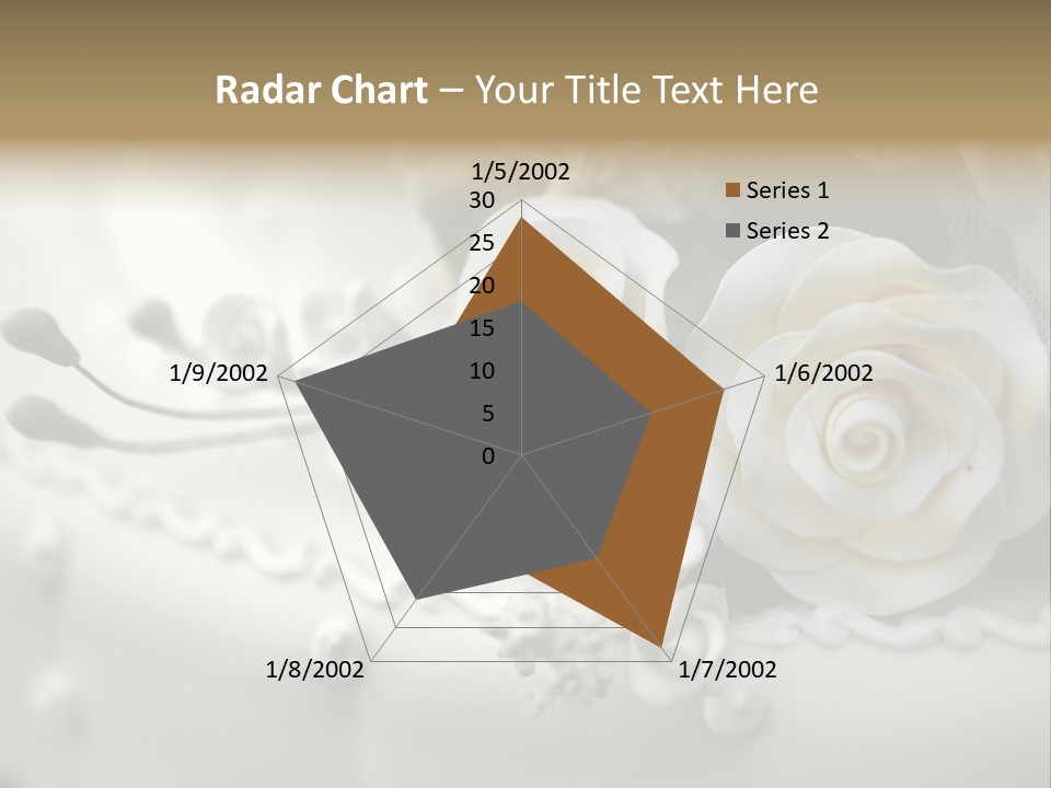 Two White Roses On A White Background Powerpoint Template PowerPoint Template