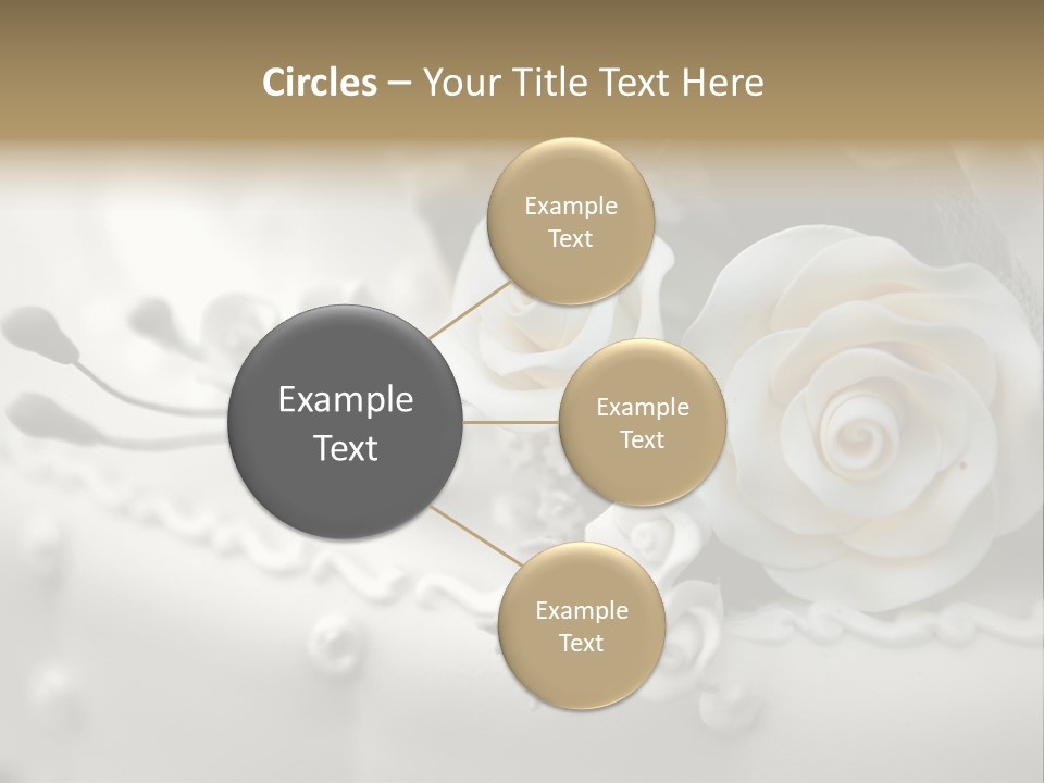 Two White Roses On A White Background Powerpoint Template PowerPoint Template