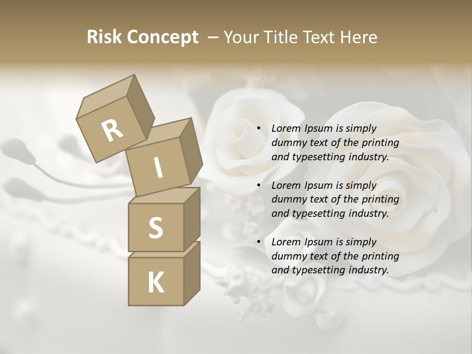 Two White Roses On A White Background Powerpoint Template PowerPoint Template