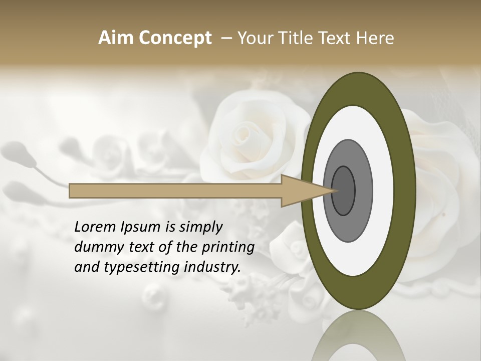 Two White Roses On A White Background Powerpoint Template PowerPoint Template