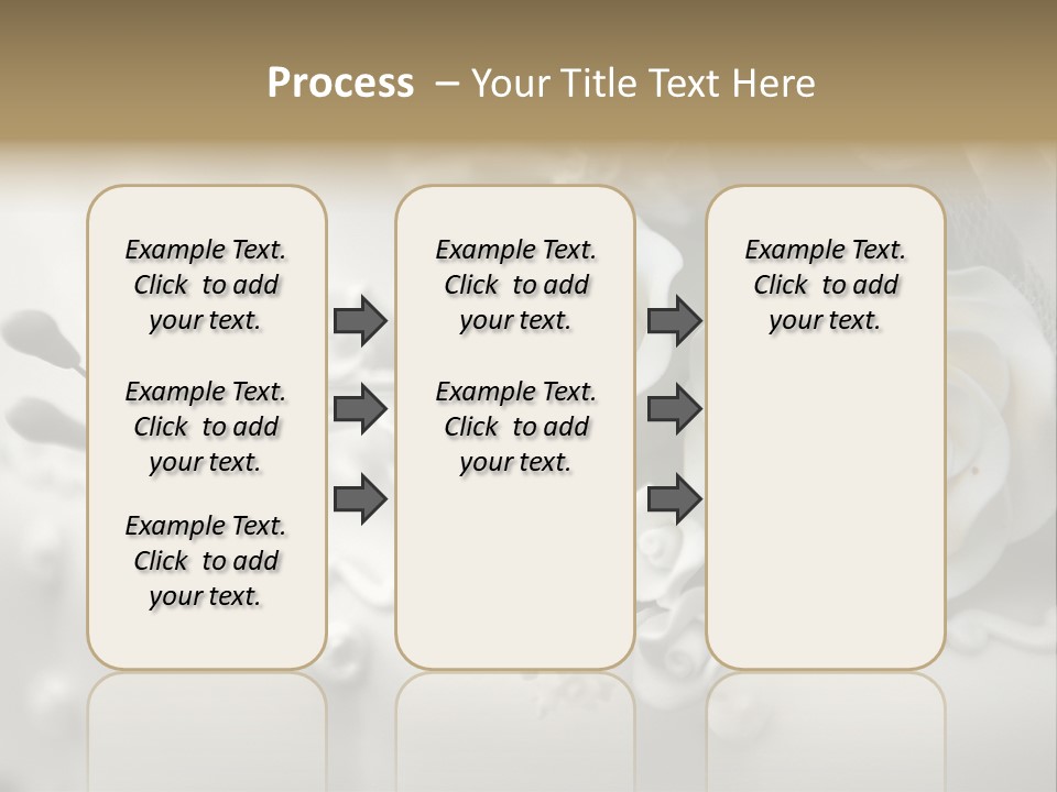 Two White Roses On A White Background Powerpoint Template PowerPoint Template