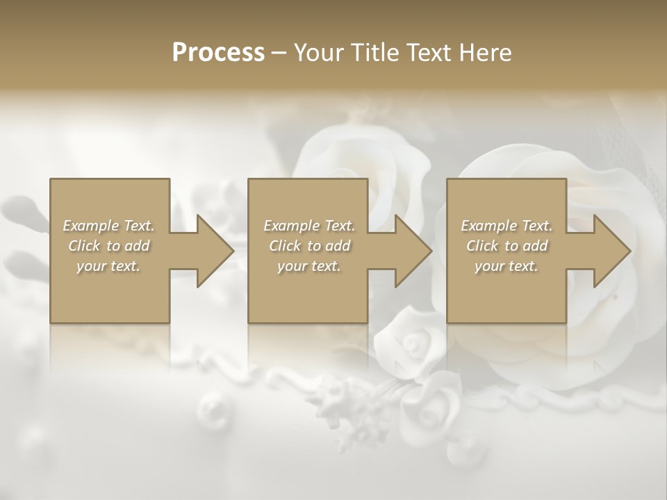 Two White Roses On A White Background Powerpoint Template PowerPoint Template