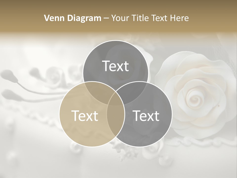 Two White Roses On A White Background Powerpoint Template PowerPoint Template