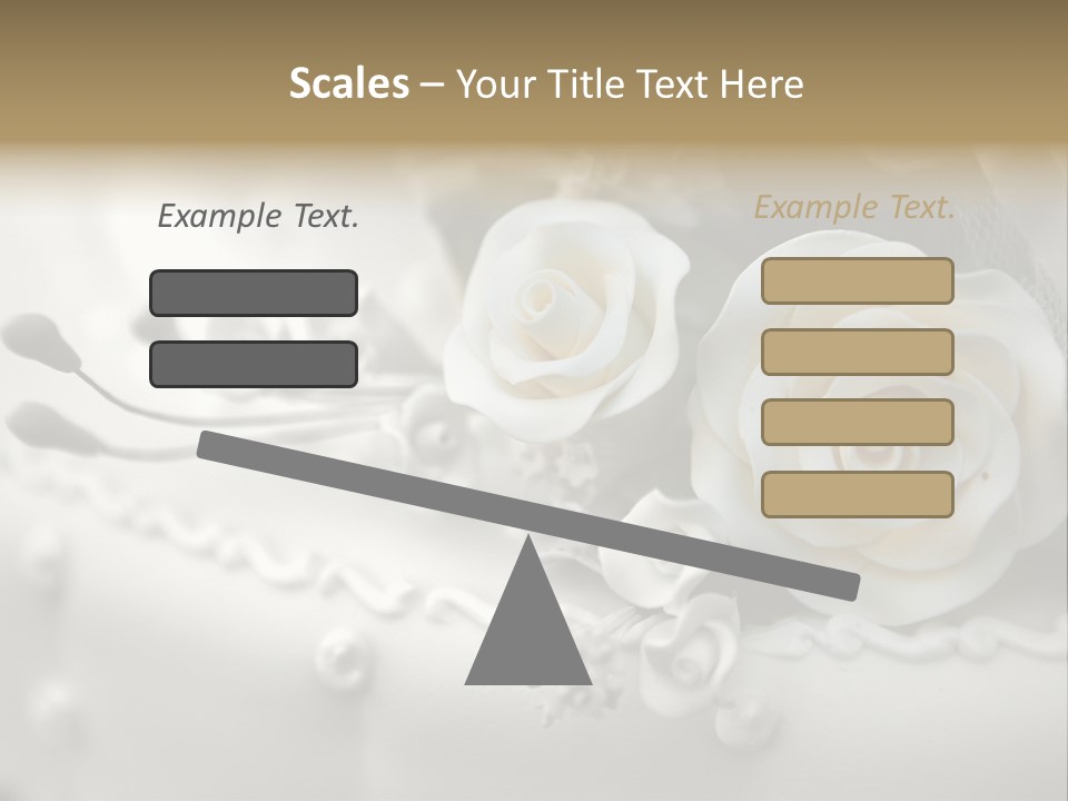 Two White Roses On A White Background Powerpoint Template PowerPoint Template