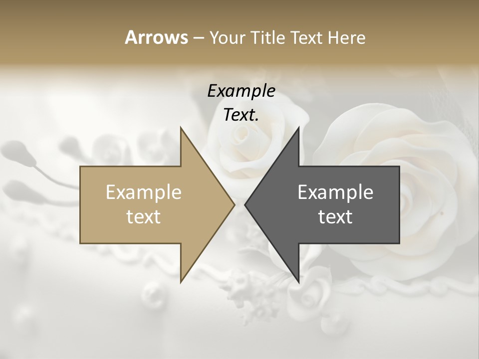 Two White Roses On A White Background Powerpoint Template PowerPoint Template