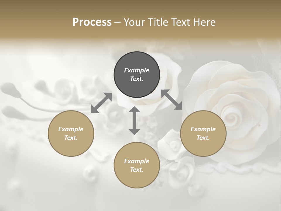 Two White Roses On A White Background Powerpoint Template PowerPoint Template