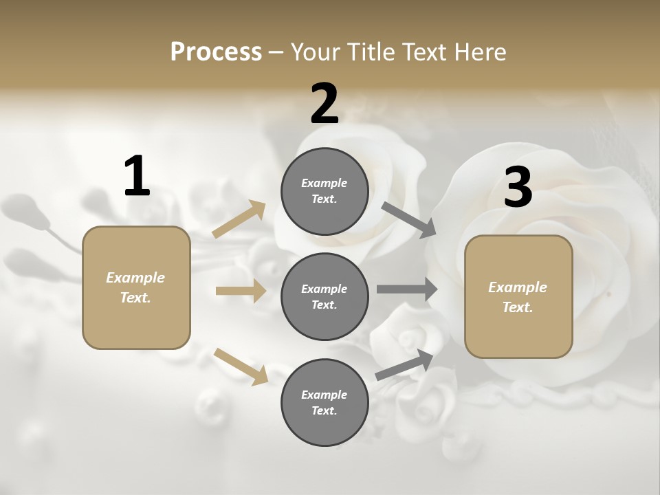 Two White Roses On A White Background Powerpoint Template PowerPoint Template