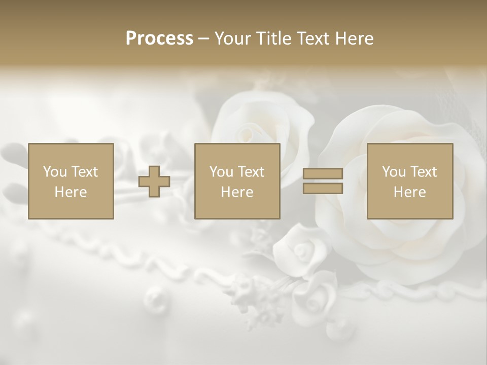 Two White Roses On A White Background Powerpoint Template PowerPoint Template