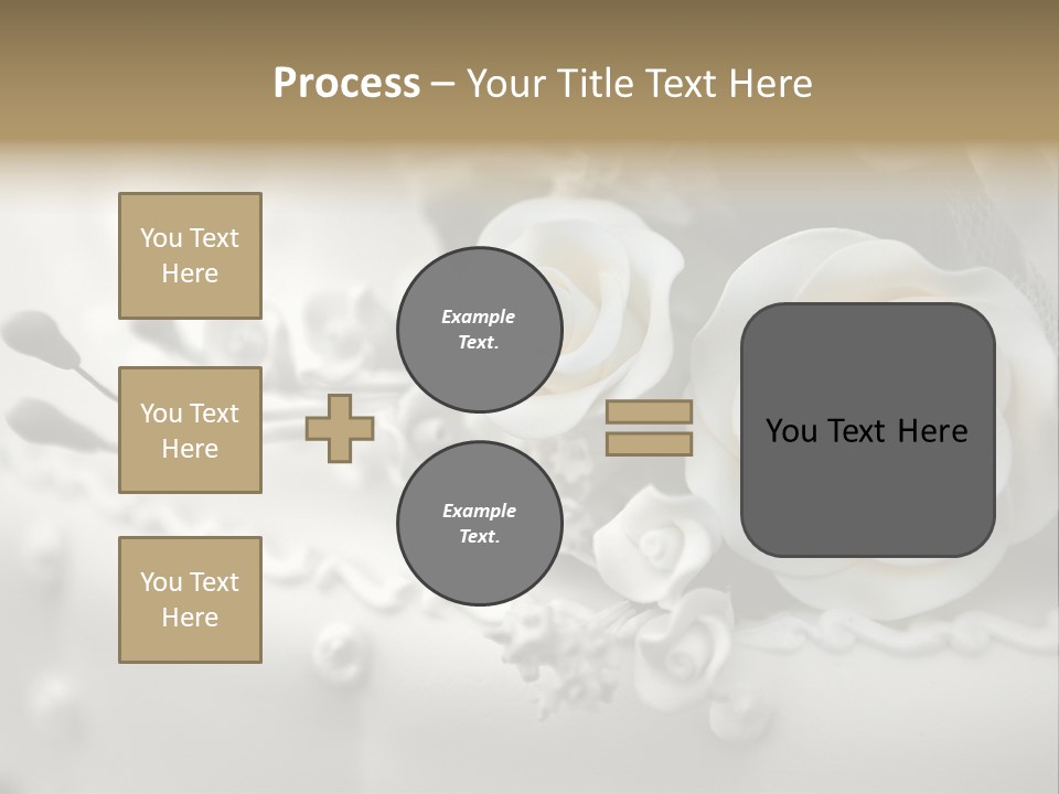 Two White Roses On A White Background Powerpoint Template PowerPoint Template