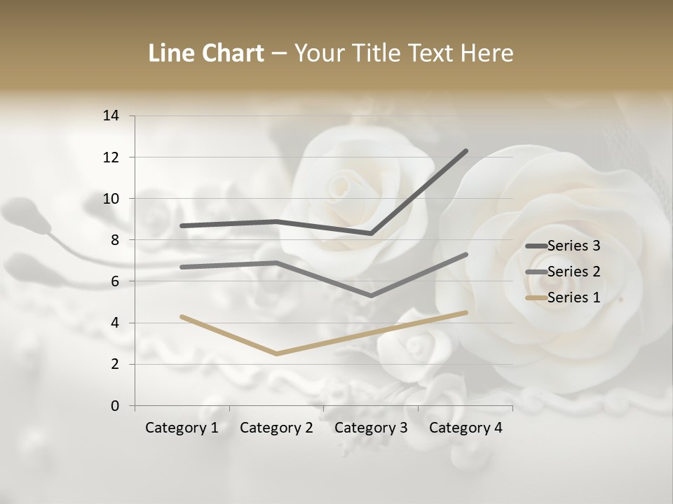 Two White Roses On A White Background Powerpoint Template PowerPoint Template
