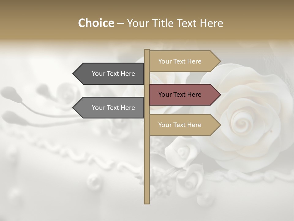 Two White Roses On A White Background Powerpoint Template PowerPoint Template