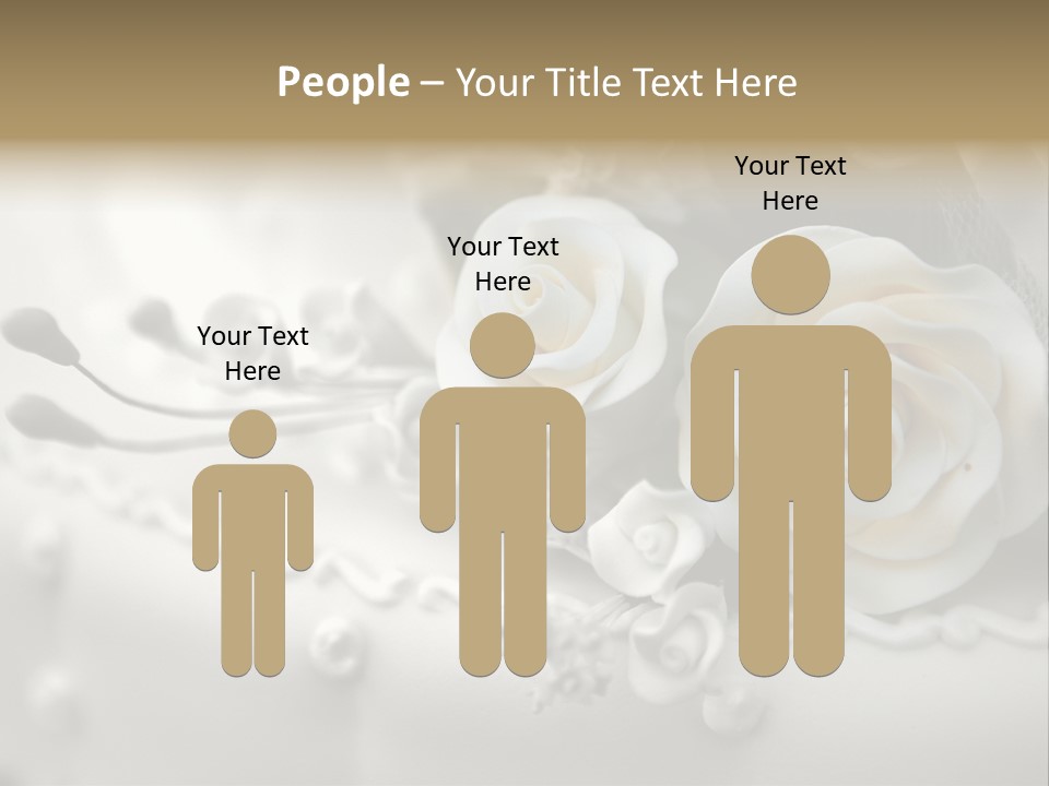 Two White Roses On A White Background Powerpoint Template PowerPoint Template