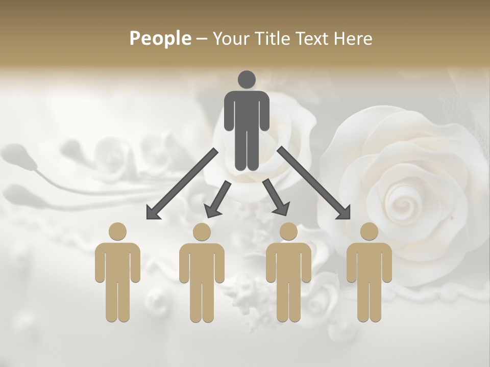 Two White Roses On A White Background Powerpoint Template PowerPoint Template