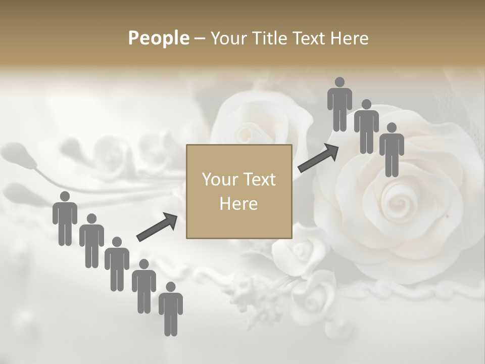 Two White Roses On A White Background Powerpoint Template PowerPoint Template