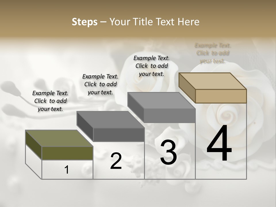 Two White Roses On A White Background Powerpoint Template PowerPoint Template