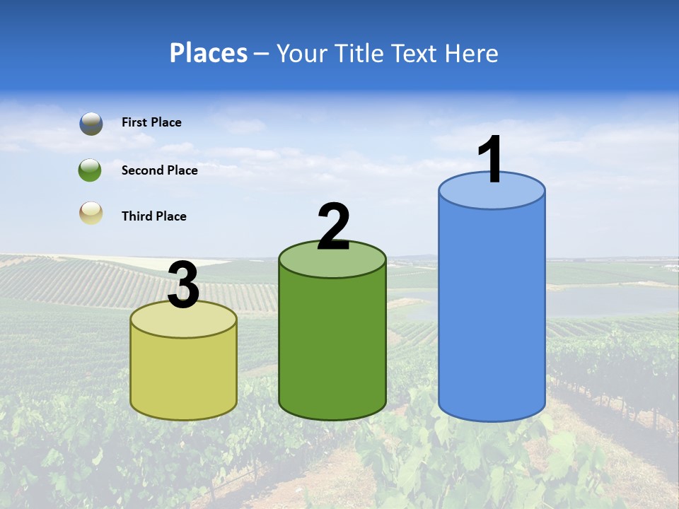 Blue Picturesque Landscape PowerPoint Template