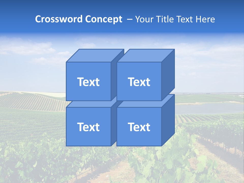 Blue Picturesque Landscape PowerPoint Template