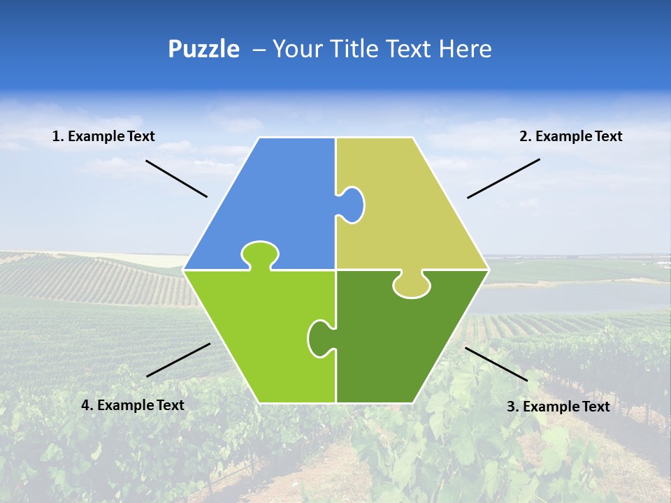 Blue Picturesque Landscape PowerPoint Template