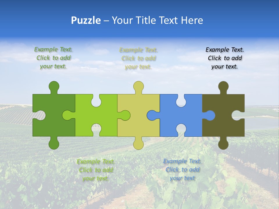 Blue Picturesque Landscape PowerPoint Template