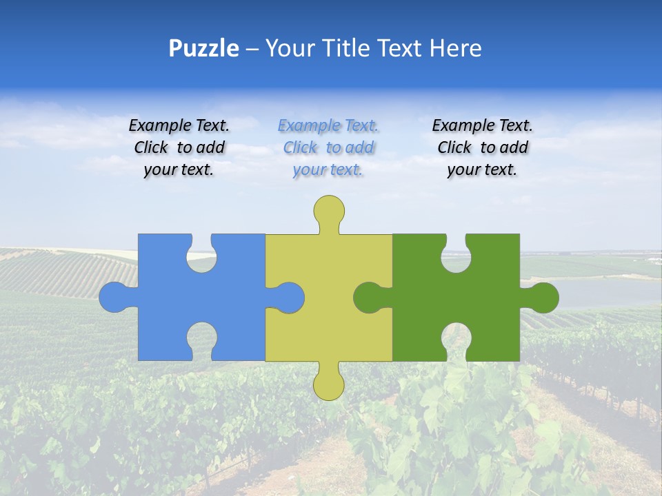 Blue Picturesque Landscape PowerPoint Template