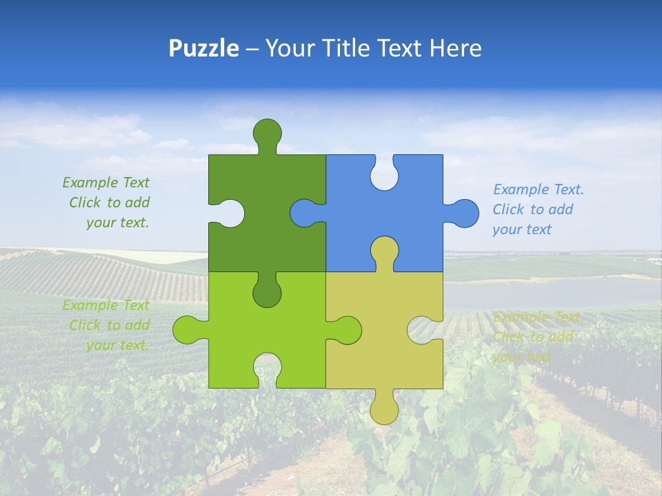 Blue Picturesque Landscape PowerPoint Template