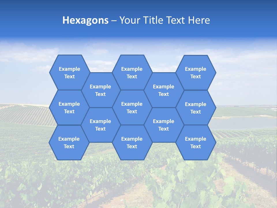 Blue Picturesque Landscape PowerPoint Template