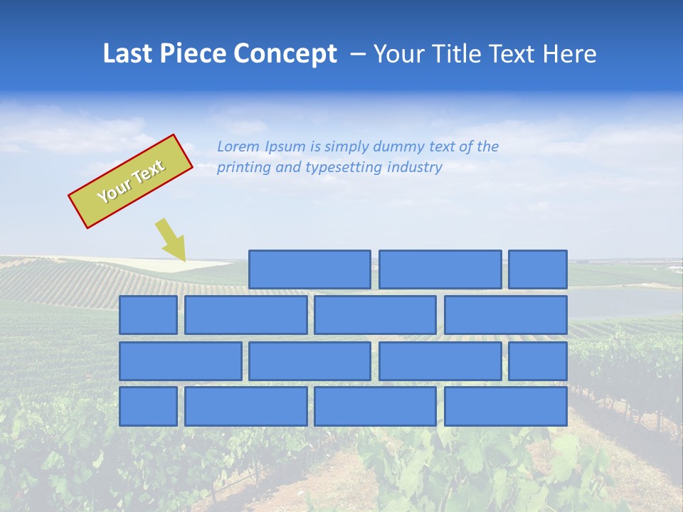 Blue Picturesque Landscape PowerPoint Template