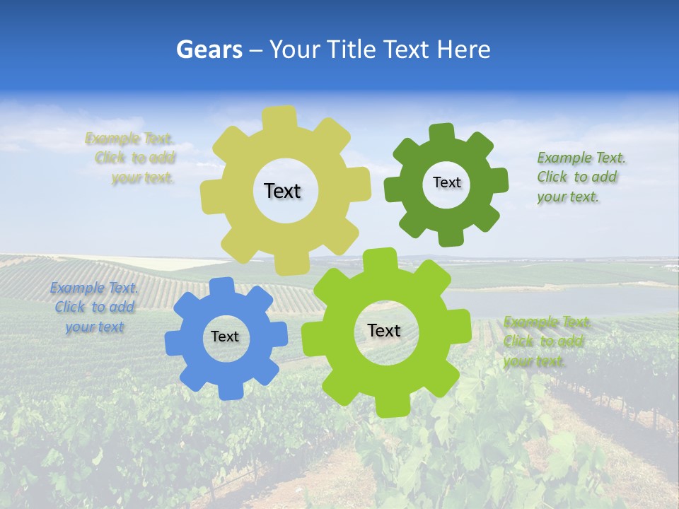 Blue Picturesque Landscape PowerPoint Template