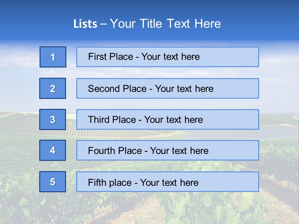 Blue Picturesque Landscape PowerPoint Template
