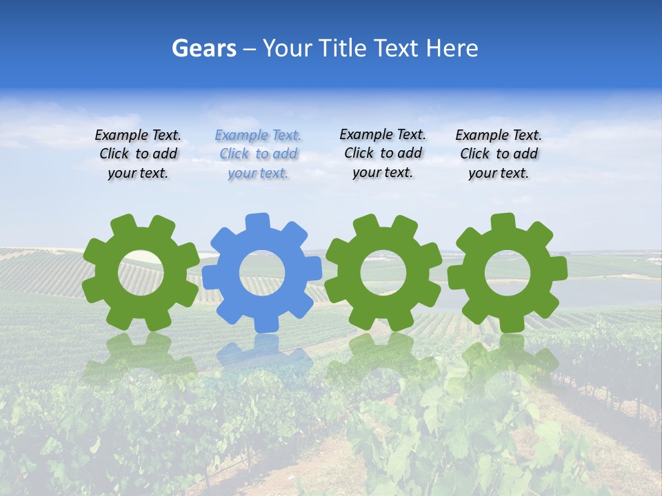 Blue Picturesque Landscape PowerPoint Template