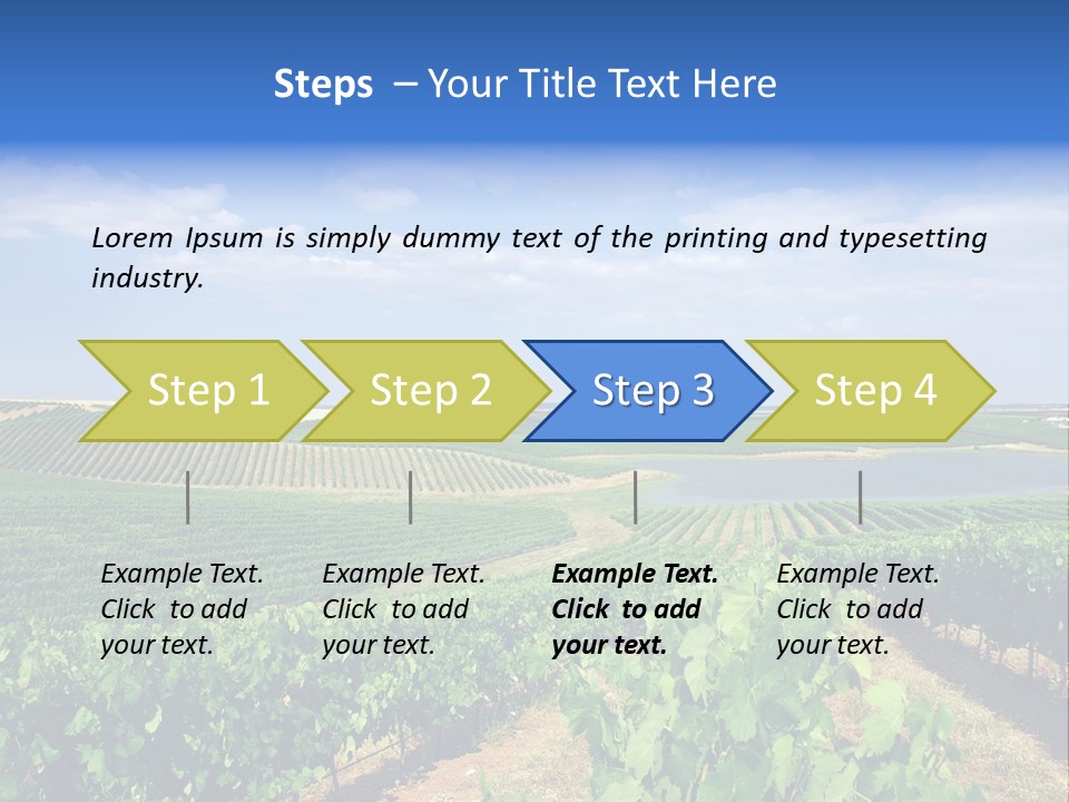 Blue Picturesque Landscape PowerPoint Template