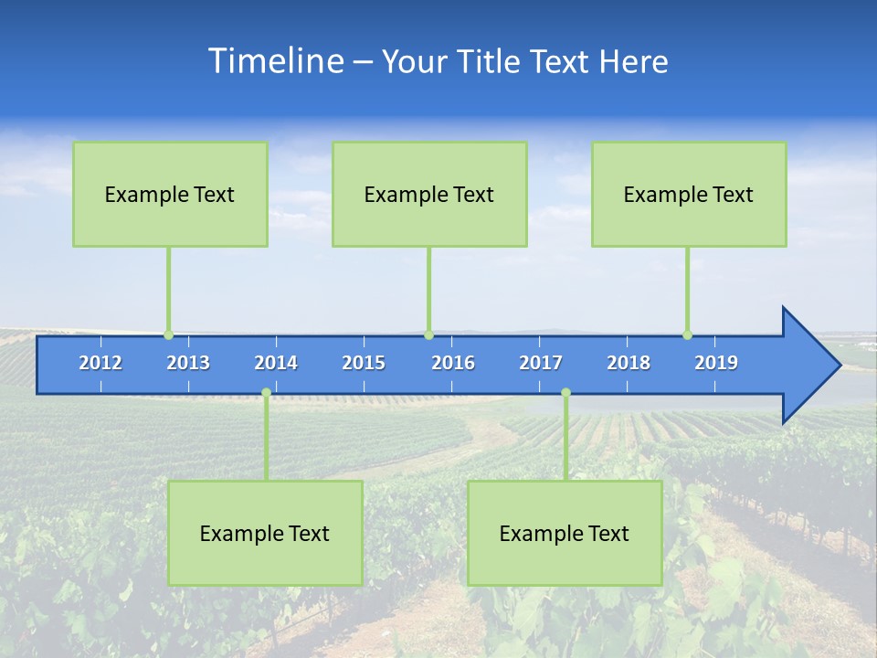 Blue Picturesque Landscape PowerPoint Template