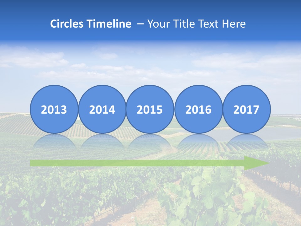 Blue Picturesque Landscape PowerPoint Template