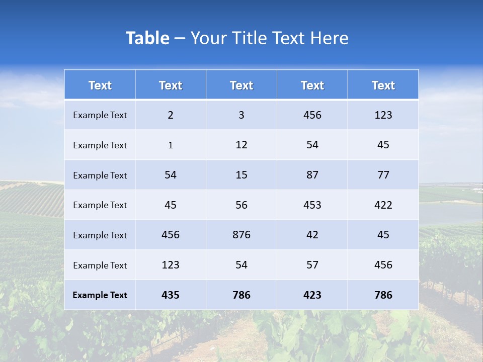 Blue Picturesque Landscape PowerPoint Template