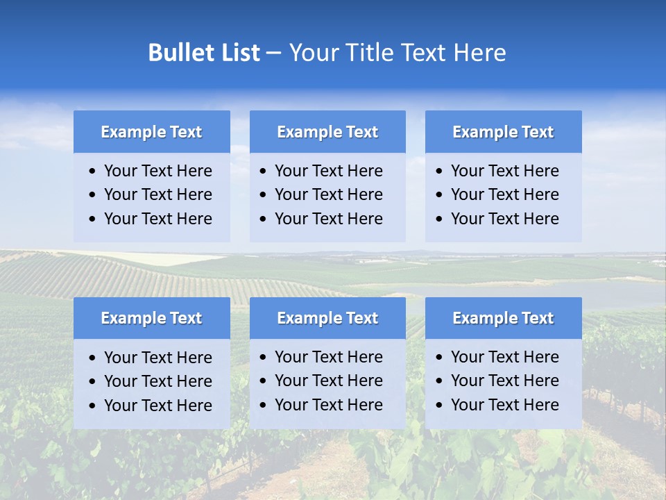 Blue Picturesque Landscape PowerPoint Template