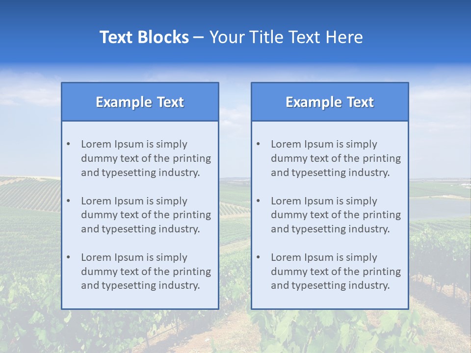 Blue Picturesque Landscape PowerPoint Template