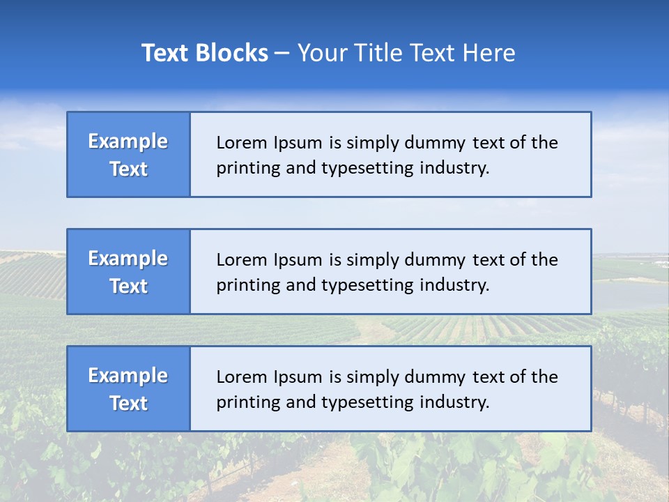 Blue Picturesque Landscape PowerPoint Template