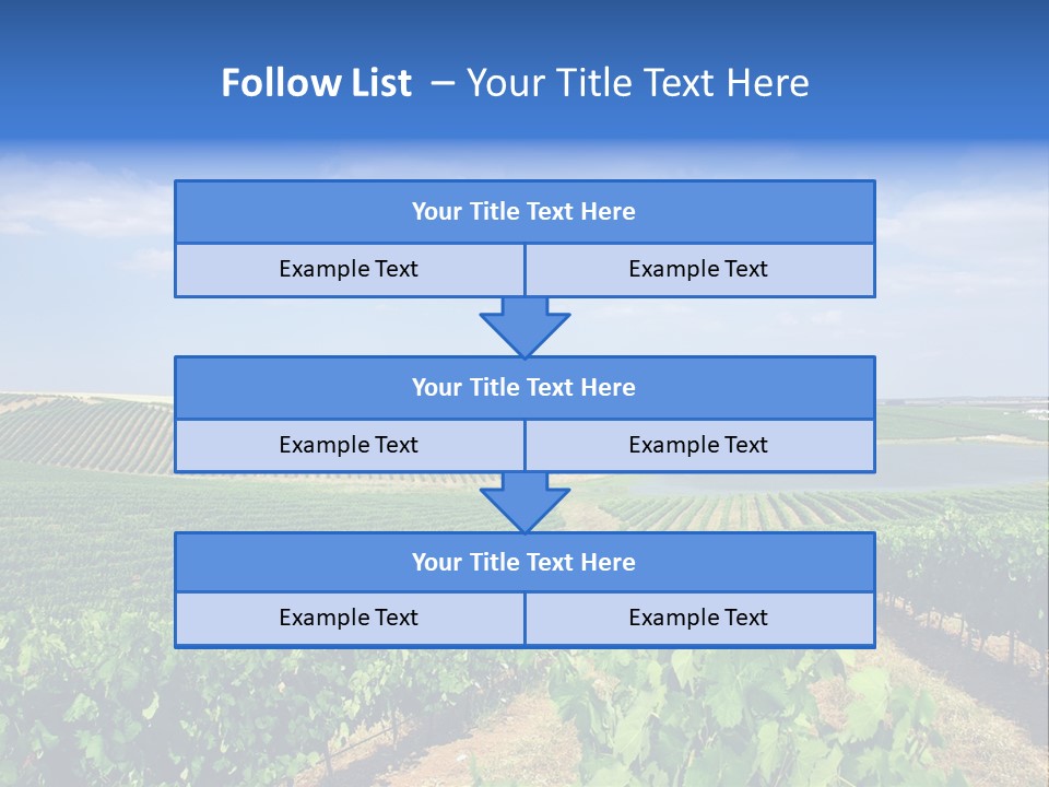 Blue Picturesque Landscape PowerPoint Template