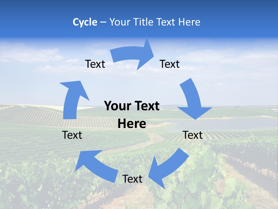 Blue Picturesque Landscape PowerPoint Template